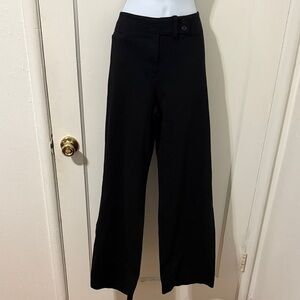 Eileen Fisher Black Wide-Leg Ponte Knit Pants